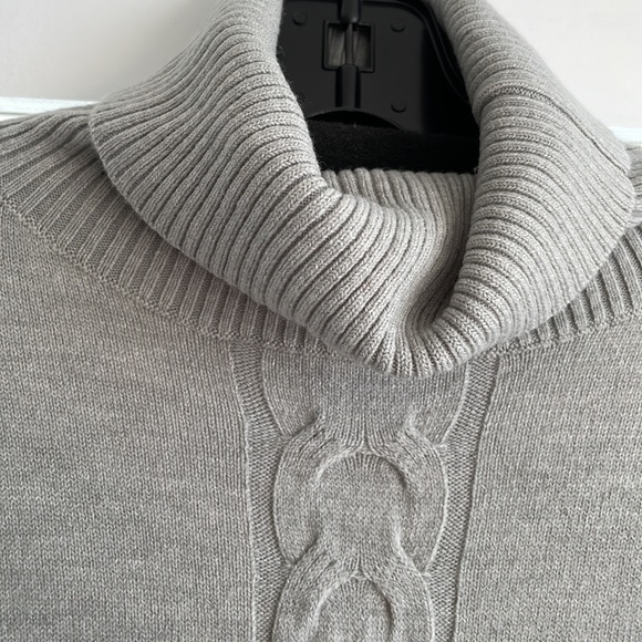 French connection gray sweater dress turtleneck - Picture 2 of 7
